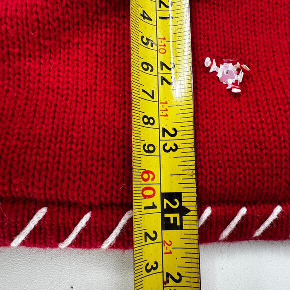 Desginers Originals Cardigan Sweater Wmns Sz XL Red Snowman Applique Xmas Zip - Picture 7 of 7